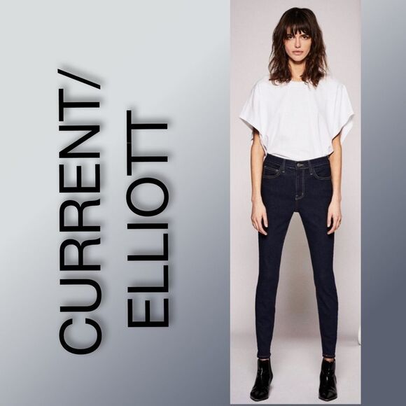 Current/elliott the High Waist Stiletto Jeans - Picture 1 of 5